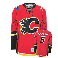 Calgary Flames Mark Giordano #5 Red Home Authentic Jersey