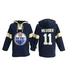 Edmonton Oilers Mark Messier #11 Navy Blue Pullover Hoodie