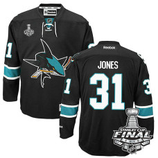 San Jose Sharks Martin Jones #31 Black 2016 Stanley Cup Alternate Finals Jersey