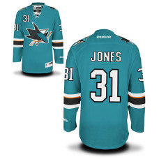 San Jose Sharks Martin Jones #31 Teal Green Home Premier Jersey