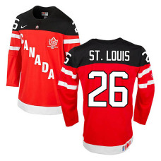 Canada Team Martin St. Louis #26 Red 100th Anniversary Premier Olympic Jersey