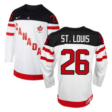 Canada Team Martin St. Louis #26 White 100th Anniversary Premier Olympic Jersey