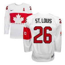 Women's Canada Team Martin St. Louis #26 White Home Premier Olympic Jersey