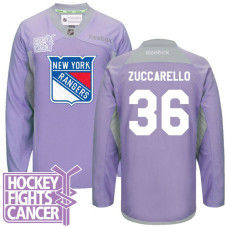 Mats Zuccarello New York Rangers #36 Purple Hockey Fights Cancer Jersey