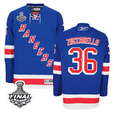 New York Rangers Mats Zuccarello #36 Royal Blue 2014 Stanley Cup Home Jersey