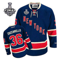 New York Rangers Mats Zuccarello #36 Navy Blue 2014 Stanley Cup Alternate Jersey