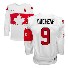 Canada Team Matt Duchene #9 White Home Premier Olympic Jersey