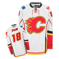 Calgary Flames Matt Stajan #18 White Away Jersey