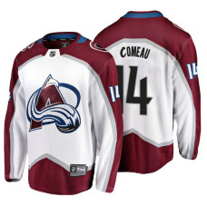 Colorado Avalanche #14 Blake Comeau Fanatics Branded Breakaway White Away With Jersey 2022 Stanley Cup Champions Patch