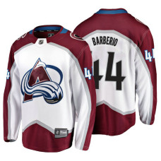 Colorado Avalanche #44 Mark Barberio Fanatics Branded Breakaway White Away With Jersey 2022 Stanley Cup Champions Patch