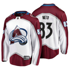 Colorado Avalanche #83 Matt Nieto Fanatics Branded Breakaway White Away With Jersey 2022 Stanley Cup Champions Patch