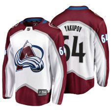 Colorado Avalanche #64 Nail Yakupov Fanatics Branded Breakaway White Away With Jersey 2022 Stanley Cup Champions Patch