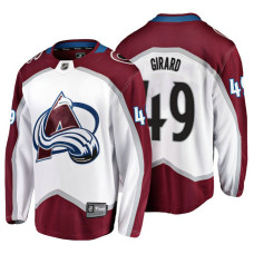 Colorado Avalanche #49 Samuel Girard Fanatics Branded Breakaway White Away With Jersey 2022 Stanley Cup Champions Patch