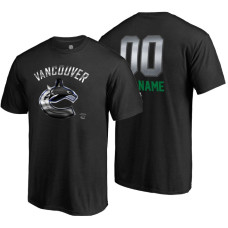 Vancouver Canucks Black Midnight Mascot Custom T-Shirt