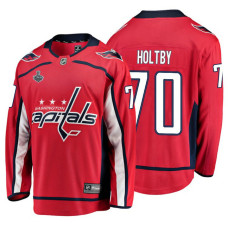 Washington Capitals #70 Braden Holtby Red Breakaway Player Home Stanley Cup Final Bound 2018 Jersey