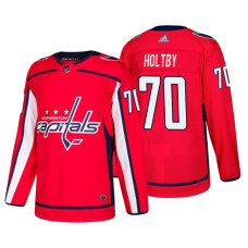 Washington Capitals #70 Braden Holtby Home Adidas Authentic Player Red jersey