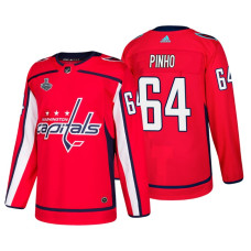 Washington Capitals #64 Brian Pinho 2018 Stanley Cup Final Bound Patch Authentic Player Red Jersey