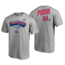 Washington Capitals #64 Brian Pinho 2018 Eastern Conference Champions Heather Gray T-Shirt