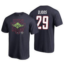 Washington Capitals #29 Christian Djoos Navy 2018 Stanley Cup Playoffs Star Wars Win You Must Adidas T-shirt