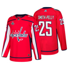 Washington Capitals #25 Devante Smith-Pelly 2018 Stanley Cup Final Bound Patch Authentic Player Red Jersey