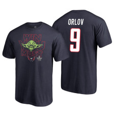 Washington Capitals #9 Dmitry Orlov Navy 2018 Stanley Cup Playoffs Star Wars Win You Must Adidas T-shirt