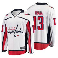 Washington Capitals #13 Jakub Vrana Fanatics Branded Breakaway White Away jersey