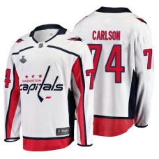 Washington Capitals #74 John Carlson 2018 Stanley Cup Final Bound Breakaway Player Away White Jersey