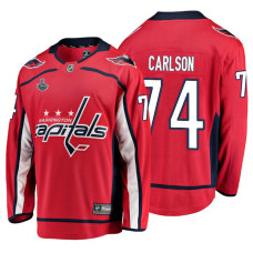 Washington Capitals #74 John Carlson Red Breakaway Player Home Stanley Cup Final Bound 2018 Jersey