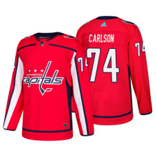 Washington Capitals #74 John Carlson Home Adidas Authentic Player Red jersey