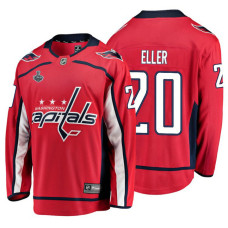 Washington Capitals #20 Lars Eller Red Breakaway Player Home Stanley Cup Final Bound 2018 Jersey