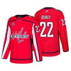 Washington Capitals #22 Madison Bowey 2018 Stanley Cup Final Bound Patch Authentic Player Red Jersey