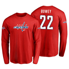 Washington Capitals Madison Bowey #22 Red Long Sleeve T-Shirt