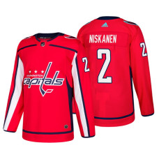 Washington Capitals #2 Matt Niskanen Home Adidas Authentic Player Red jersey