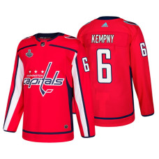 Washington Capitals #6 Michal Kempny 2018 Stanley Cup Final Bound Patch Authentic Player Red Jersey