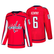 Washington Capitals #6 Michal Kempny Home Adidas Authentic Player Red jersey