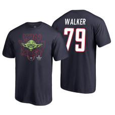 Washington Capitals #79 Nathan Walker Navy 2018 Stanley Cup Playoffs Star Wars Win You Must Adidas T-shirt