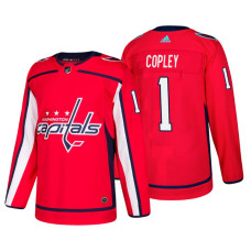 Washington Capitals #1 Pheonix Copley Home Adidas Authentic Player Red jersey