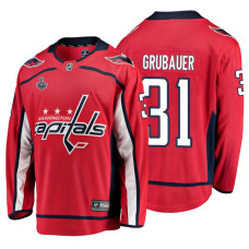 Washington Capitals #31 Philipp Grubauer Red Breakaway Player Home Stanley Cup Final Bound 2018 Jersey