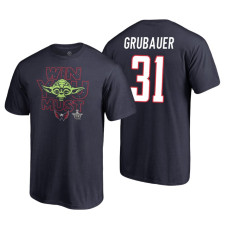 Washington Capitals #31 Philipp Grubauer Navy 2018 Stanley Cup Playoffs Star Wars Win You Must Adidas T-shirt