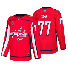 Washington Capitals #77 T.J. Oshie 2018 Stanley Cup Final Bound Patch Authentic Player Red Jersey