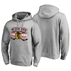 Chicago Blackhawks Hometown Collection Pullover Hoodie Gray