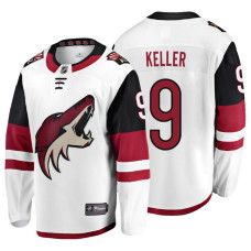 Arizona Coyotes #9 Clayton Keller Fanatics Branded Breakaway White Away jersey