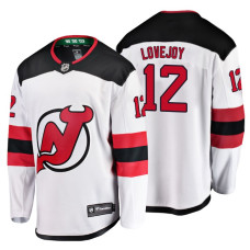 New Jersey Devils #12 Ben Lovejoy Fanatics Branded Breakaway White Away jersey