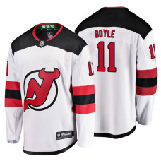 New Jersey Devils #11 Brian Boyle Fanatics Branded Breakaway White Away jersey