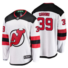 New Jersey Devils #39 Brian Gibbons Fanatics Branded Breakaway White Away jersey