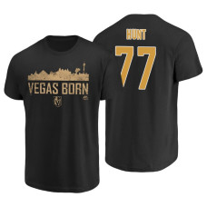 Vegas Golden Knights Brad Hunt #77 Black Majestic T-Shirt