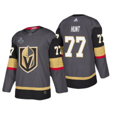 Vegas Golden Knights #77 Brad Hunt Grey 2018 Stanley Cup Final Bound Patch Authentic Player Jersey