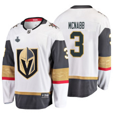 Vegas Golden Knights #3 Brayden McNabb Breakaway Road White Jersey With 2023 Stanley Cup Patch