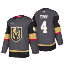 Vegas Golden Knights #4 Clayton Stoner Grey Bound Patch Authentic Player Jersey With 2023 Stanley Cup Patch