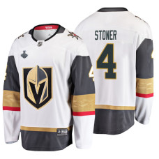 Vegas Golden Knights #4 Clayton Stoner Breakaway Road White Jersey With 2023 Stanley Cup Patch